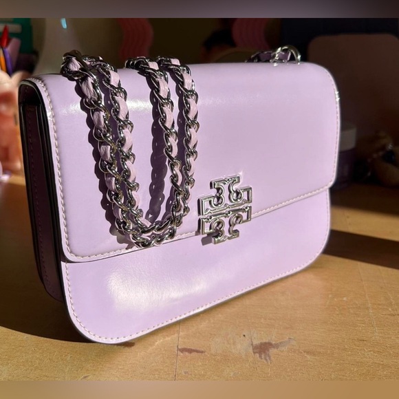 NWT Tory Burch Leather Lavender Crossbody Bag - Picture 9 of 9
